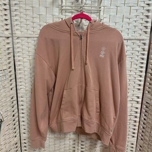 Vans‎ zip up hoodie in peach color size L some pilling but otherwise in euc